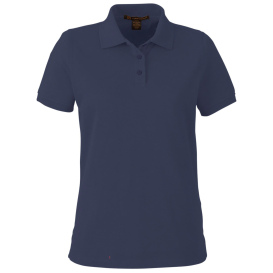 Harriton M205W Ladies Valiant Cotton Snag Protect Polo - Dark Navy