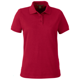 Harriton M205W Ladies Valiant Cotton Snag Protect Polo - Red