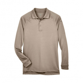Harriton M211L Mens Advantage Snag Protection Plus Long-Sleeve Tactical Polo - Dark Khaki
