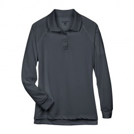 Harriton M211LW Ladies Advantage Snag Protection Plus Long Sleeve Tactical Polo - Dark Charcoal