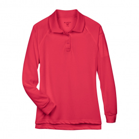 Harriton M211LW Ladies Advantage Snag Protection Plus Long Sleeve Tactical Polo - Red