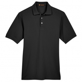 Harriton M265 Men\'s 5.6oz. Easy Blend Polo - Black
