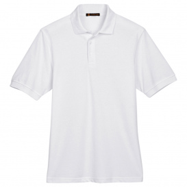 Harriton M265 Men's 5.6oz. Easy Blend Polo - White