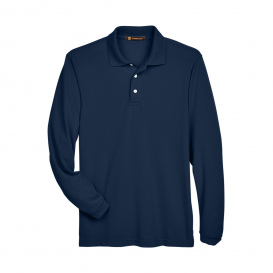 Harriton M265L Men\'s 5.6 oz. Easy Blend Long Sleeve Polo - Navy
