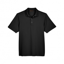 Harriton M345 Men\'s Advantage Snag Protection Plus IL Snap Placket Polo - Black