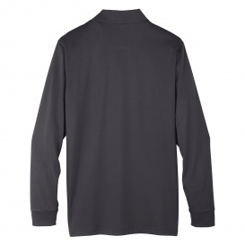 Harriton M348L Men's Advantage Snag Protection Plus IL Long Sleeve Polo - Dark Charcoal
