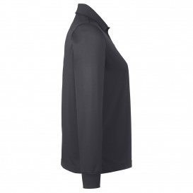 Harriton M348LW Ladies Advantage Snag Protection Plus IL Long Sleeve Polo - Dark Charcoal