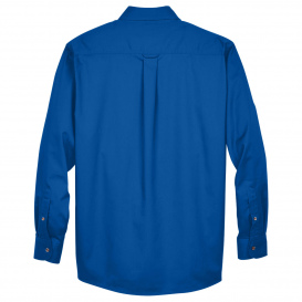 Harriton M500 Easy Blend Long-Sleeve Twill Shirt with Stain Release - French Blue