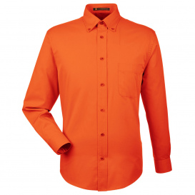 Harriton M500 Easy Blend Long-Sleeve Twill Shirt with Stain Release - Team Orange