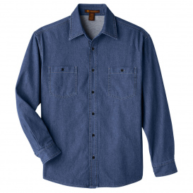 Harriton M540 Men\'s Denim Shirt Jacket - Dark Denim