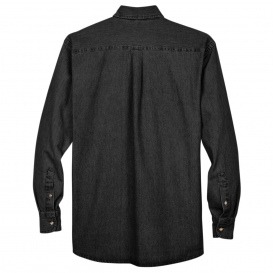 Harriton M550 Men\'s 6.5 oz. Long-Sleeve Denim Shirt - Washed Black