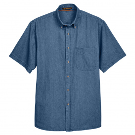 Harriton M550S Men\'s 6.5 oz. Short-Sleeve Denim Shirt - Light Denim