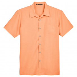 Harriton M560 Men\'s Barbados Textured Camp Shirt - Nectarine