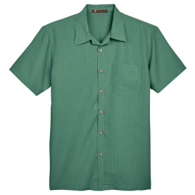 Harriton M560 Men\'s Barbados Textured Camp Shirt - Palm Green