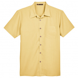 Harriton M560 Men\'s Barbados Textured Camp Shirt - Pineapple