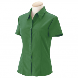 Harriton M560W Ladies Barbados Textured Camp Shirt - Palm Green