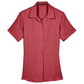 Harriton M570W Ladies Bahama Cord Camp Shirt - Tile Red