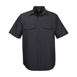 Harriton M580 Men\'s Key West Short Sleeve Performance Staff Shirt - Black