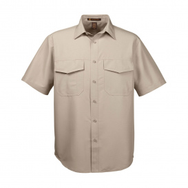 Harriton M580 Men\'s Key West Short Sleeve Performance Staff Shirt - Khaki