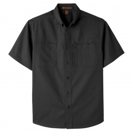 Harriton M585 Men\'s Advantage IL Short-Sleeve Work Shirt - Black