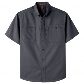 Harriton M585 Men\'s Advantage IL Short-Sleeve Work Shirt - Dark Charcoal