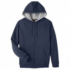 Harriton M711 Men\'s ClimaBloc Lined Heavyweight Hooded Sweatshirt - Dark Navy