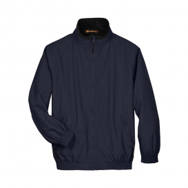 Harriton M740 Adult Fleece Lined Nylon Jacket - Navy/Black