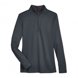 Harriton M748W Ladies Advantage Snag Protection Plus IL 1/4-Zip - Dark Charcoal