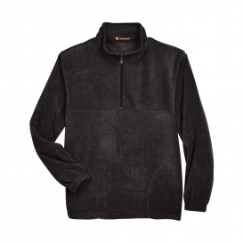 Harriton M980 Adult 8 oz. 1/4-Zip Fleece Pullover - Black