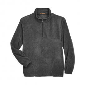 Harriton M980 Adult 8 oz. 1/4-Zip Fleece Pullover - Charcoal