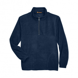 Harriton M980 Adult 8 oz. 1/4-Zip Fleece Pullover - Navy