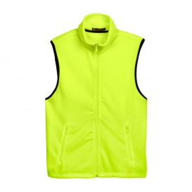 Harriton M985 Adult 8 oz. Fleece Vest - Safety Yellow