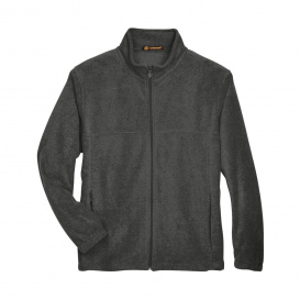 Harriton M990 Men\'s 8 oz. Full Zip Fleece - Charcoal