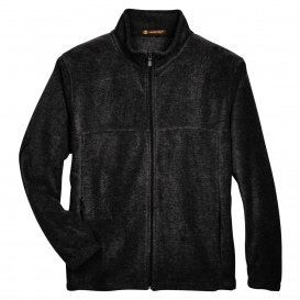 Harriton M990T Men\'s Tall 8 oz. Full Zip Fleece - Black