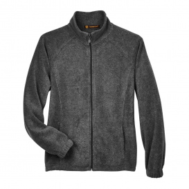 Harriton M990W Ladies 8 oz. Full Zip Fleece - Charcoal