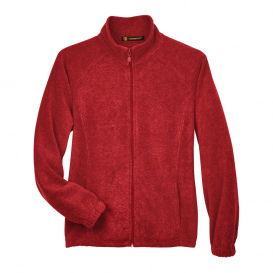 Harriton M990W Ladies 8 oz. Full Zip Fleece - Red