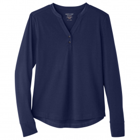 North End NE400W Ladies Jaq Snap-Up Stretch Performance Pullover - Classic Navy
