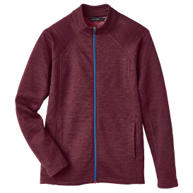 North End NE712W Ladies Flux 2.0 Full-Zip Jacket - Burgundy Heather/Olympic Blue
