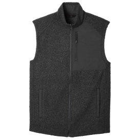 North End NE714 Men\'s Aura Sweater Fleece Vest - Black/Black