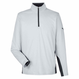 PUMA Golf PG410 Mesa Stripe Quarter-Zip - Puma Black/Bright White