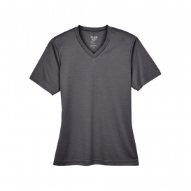 Team 365 TT11HW Ladies Sonic Heather Performance T-Shirt - Dark Grey Heather