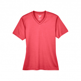 Team 365 TT11HW Ladies Sonic Heather Performance T-Shirt - Sport Red Heather