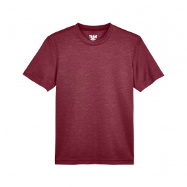 Team 365 TT11HY Youth Sonic Heather Performance T-Shirt - Sport Maroon Heather