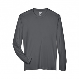 Team 365 TT11L Men\'s Zone Performance Long Sleeve T-Shirt -Sport Graphite