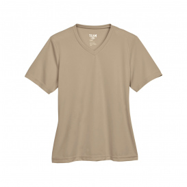 Team 365 TT11W Ladies Zone Performance T-Shirt - Desert Khaki