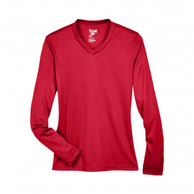 Team 365 TT11WL Ladies Zone Performance Long Sleeve T-Shirt -Sport Red