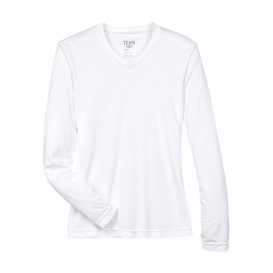 Team 365 TT11WL Ladies Zone Performance Long Sleeve T-Shirt - White