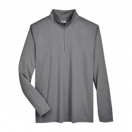 Team 365 TT31H Men's Zone Sonic Heather Performance Quarter-Zip - Dark Grey Heather
