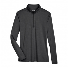 Team 365 TT31HW Ladies Zone Sonic Heather Performance Quarter-Zip - Black Heather