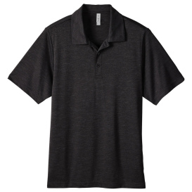 Team 365 TT51H Men\'s Zone Sonic Heather Performance Polo - Black Heather